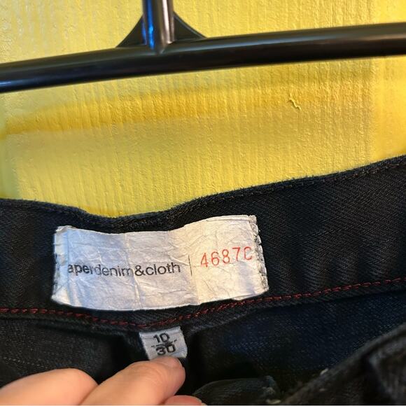 Paper Denim Cloth Black 10 Jeans Edgy Y2K Grunge Moto Biker Ankle Zip Goth Punk - Picture 2 of 16